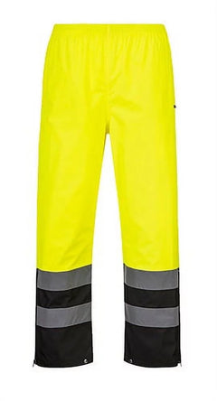 S587 Lightweight Waterproof Hi-Vis Rain Pants Yellow/Black, 3X-Large-KarWorkwear