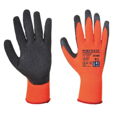 A140 Thermal Grip Work Gloves Palm Dipped Black, X-Small