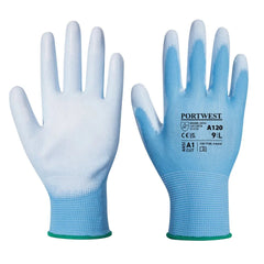 Portwest Work Gloves PU Palm Dipped Abrasion and Tear Resistant Pink A120