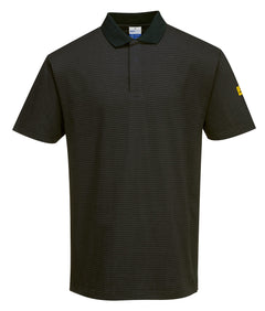 Portwest Light High Cotton Anti-Static ESD Ribbed Collar Polo Shirt AS21
