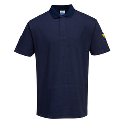 Portwest Light High Cotton Anti-Static ESD Ribbed Collar Polo Shirt AS21