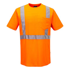 Portwest  Short Sleeve Breathable Hi-Vis Lightweight Retro Reflective Tape T-Shirt L041