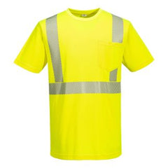 Portwest  Short Sleeve Breathable Hi-Vis Lightweight Retro Reflective Tape T-Shirt L041