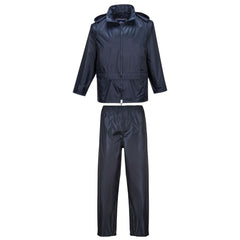 Portwest Mens Essentials Rainsuit Jacket Trouser Set L440