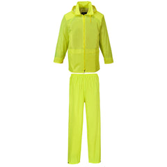 Portwest Mens Essentials Rainsuit Jacket Trouser Set L440