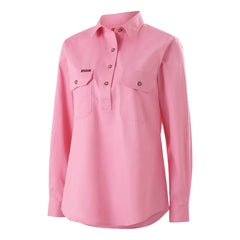 Hard Yakka New Womens Mustang Signature LS Closed Front Work Shirt Y08399