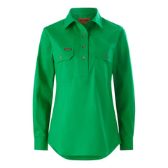 Hard Yakka New Womens Mustang Signature LS Closed Front Work Shirt Y08399