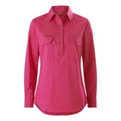 Hard Yakka New Womens Mustang Signature LS Closed Front Work Shirt Y08399