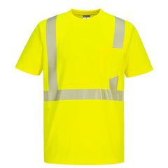 Portwest Men's Hi Vis Refelctive Tape Short Sleeve T-Shirt Orange S194