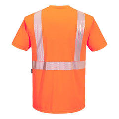 Portwest  Short Sleeve Breathable Hi-Vis Lightweight Retro Reflective Tape T-Shirt L041