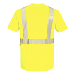 Portwest Hi-Vis Extra Comfort Segmented Tape Crew Neck Contrast Lightweight T-Shirt S196