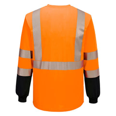 Portwest Hi-Vis Segmented Tape Contrast Long Sleeve Extra Comfort Breathable T-Shirt S197