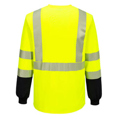 Portwest Hi-Vis Segmented Tape Contrast Long Sleeve Extra Comfort Breathable T-Shirt S197
