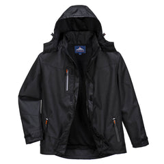 Portwest Mens 2 Packs Outcoach Waterproof Breathable Hooded Rain Jacket S555