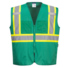 Portwest  Iona Plus Enhanced Mesh Lightweight Reflective Zipped Vest US391