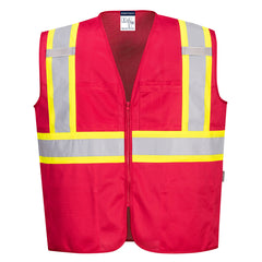 Portwest  Iona Plus Enhanced Mesh Lightweight Reflective Zipped Vest US391