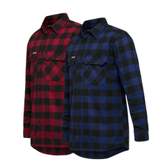 Hard Yakka Check Flannel Long Sleeve Shirt Button Work Hard Fashion Y07295-Collins Clothing Co