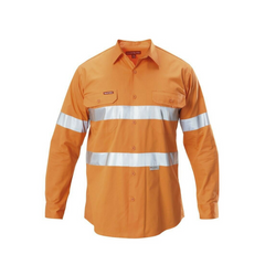 Hard Yakka Koolgear Long Sleeve Work Shirt Hi-Vis Taped Lightweight Y07996-Collins Clothing Co
