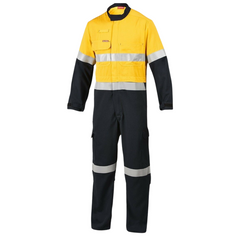 Mens Hard Yakka Protect Hi-Vis 2 Tone Tecasafe Plus Coverall Safety Taped Y00303-Collins Clothing Co