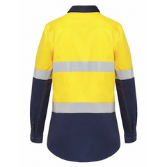 Womens Hard Yakka Hi-Vis Work Shirt KoolGear Vented Taped Tapered Y08220-Collins Clothing Co