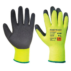 A140 Thermal Grip Work Gloves Palm Dipped Black, X-Small