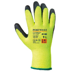 A140 Thermal Grip Work Gloves Palm Dipped Black, X-Small