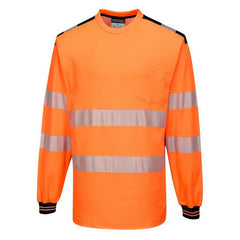 T185 PW3 Hi-Vis Long Sleeve Safety T-Shirt Yellow/Black, X-Large-KarWorkwear