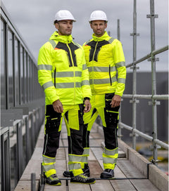 DX461 Men'S DX4 Waterproof Hi Vis Winter Jacket Safety Workwear Hooded with Pockets