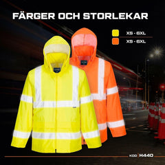 Waterproof Rain Jacket, Lightweight, Yellow, 4X-Large
