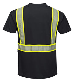 S396 Iona Short Sleeve Safety Work T Shirt with Hivis Reflective Tape, 3 XL
