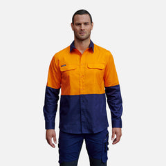 KingGee Mens Workcool Pro Spliced Shirt Long Sleeve Ripstop Work Safety K54027