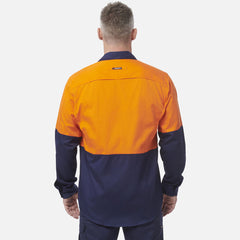 KingGee Mens Workcool 2 Hi-Vis Shirt Long Sleeve Button Up Work Workwear K54870