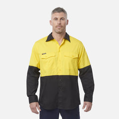 KingGee Mens Workcool 2 Hi-Vis Shirt Long Sleeve Button Up Work Workwear K54870
