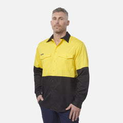 KingGee Mens Workcool 2 Hi-Vis Shirt Long Sleeve Button Up Work Workwear K54870