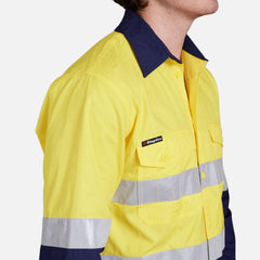 KingGee Mens  Workcool Hi-Vis Long Sleeve Shirt &amp; Utility Pant HYSET014