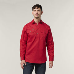 Hard Yakka Mens New Mustang LS Closed Front Work Shirt Y04004