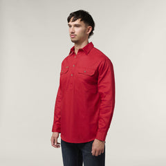 Hard Yakka Mens New Mustang LS Closed Front Work Shirt Y04004
