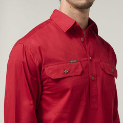 Hard Yakka Mens New Mustang LS Closed Front Work Shirt Y04004