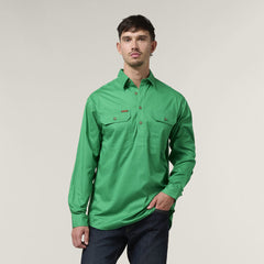 Hard Yakka Mens New Mustang LS Closed Front Work Shirt Y04004