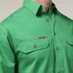 Hard Yakka Mens New Mustang LS Closed Front Work Shirt Y04004