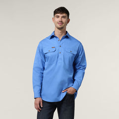 Hard Yakka Mens New Mustang LS Closed Front Work Shirt Y04004