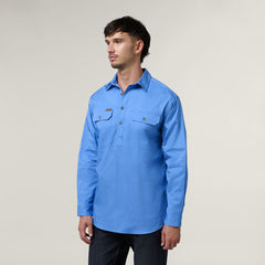 Hard Yakka Mens New Mustang LS Closed Front Work Shirt Y04004