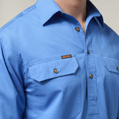 Hard Yakka Mens New Mustang LS Closed Front Work Shirt Y04004