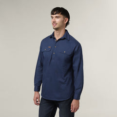 Hard Yakka Mens New Mustang LS Closed Front Work Shirt Y04004
