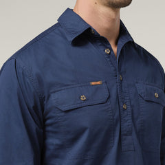 Hard Yakka Mens New Mustang LS Closed Front Work Shirt Y04004