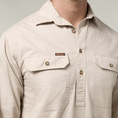Hard Yakka Mens New Mustang LS Closed Front Work Shirt Y04004