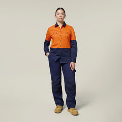 Hard Yakka Women’s  Legends Cargo Pants &amp; Hi-Vis Long Sleeve Shirt HYSET011