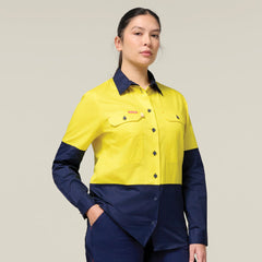 Hard Yakka Women’s  Legends Cargo Pants &amp; Hi-Vis Long Sleeve Shirt HYSET011