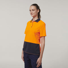 Hard Yakka Womens Safety Work Short Sleeve HI VIS Polo Y08601-Collins Clothing Co