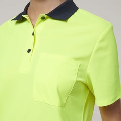 Hard Yakka Womens Safety Work Short Sleeve HI VIS Polo Y08601-Collins Clothing Co